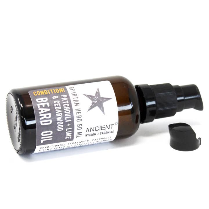 Ancient Wisdom - Wholesale Beard Styling Product - 50ml Beard Oil - Spartan Hero - Condition!