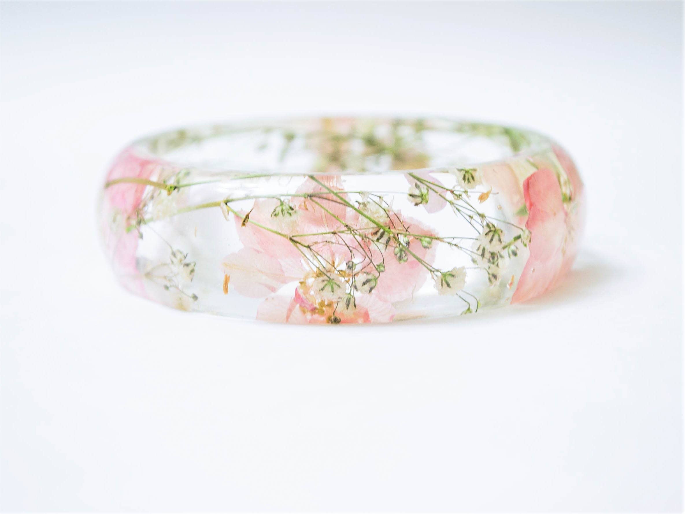 NThandmade Jewelry - Wholesale Bangle Bracelet - Real flower bracelet, nature jewelry, handmade