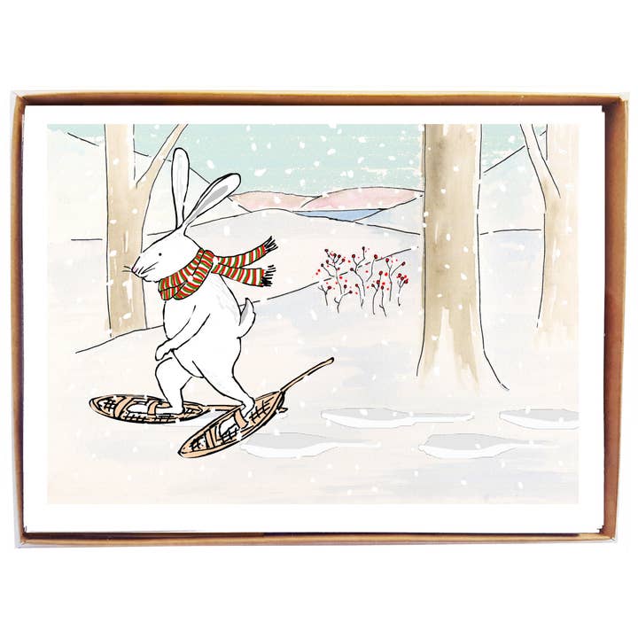 Snowshoe Hare - box of 8 for wholesale by mollyOcards