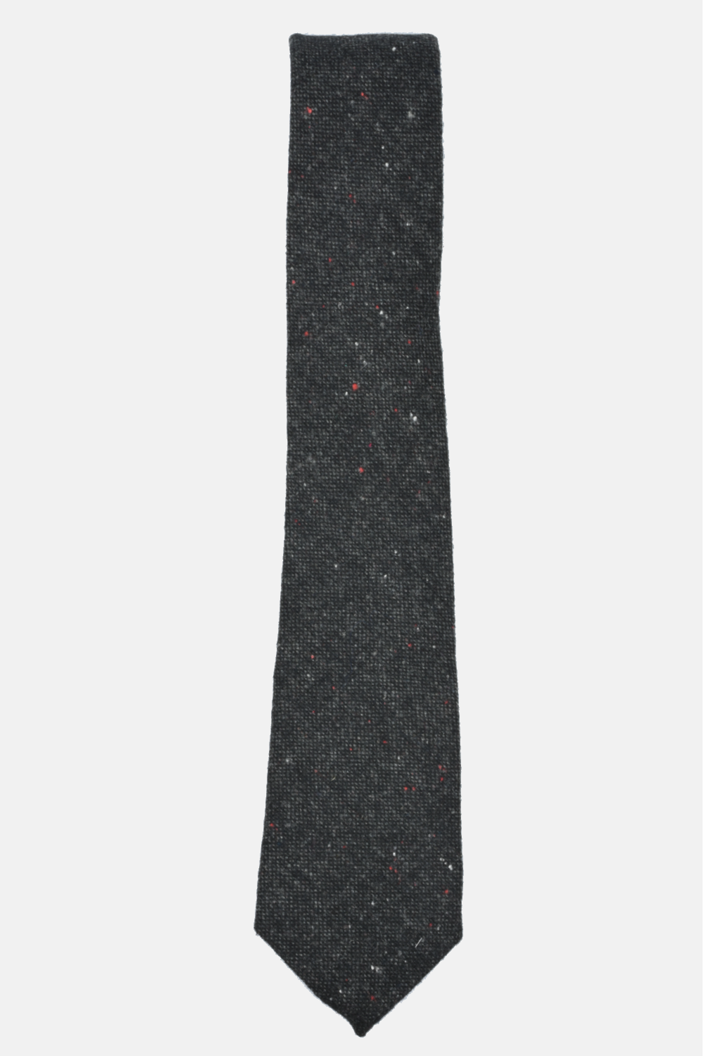 Curated Basics - Wholesale Necktie - Men's - Speckled Charcoal Grey Wool Tie0