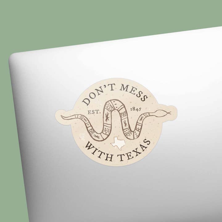 Sentinel Supply - Wholesale Sticker - Don't Mess with Texas Rattlesnake Sticker