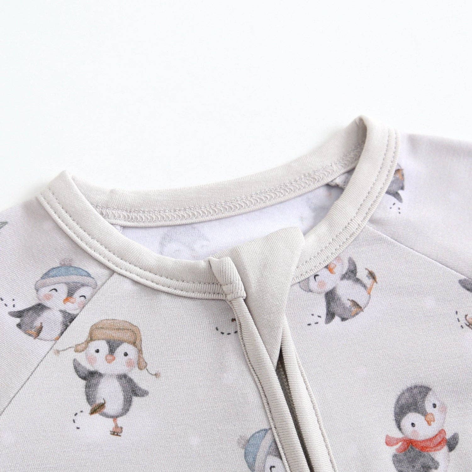 Luxie Charm - Wholesale Bodysuit (Footed) - Baby - Penguins On Ice Zippered Romper NICU Friendly Footie2