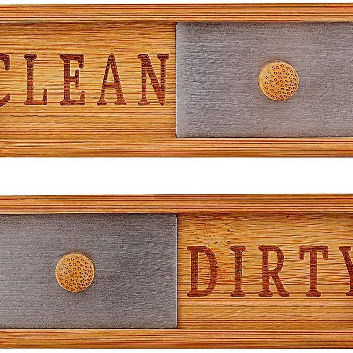 Letrero de bambú TEYGA para limpiar el lavavajillas, con ventana de acero inoxidable, color natural para venta al por mayor de TEYGA