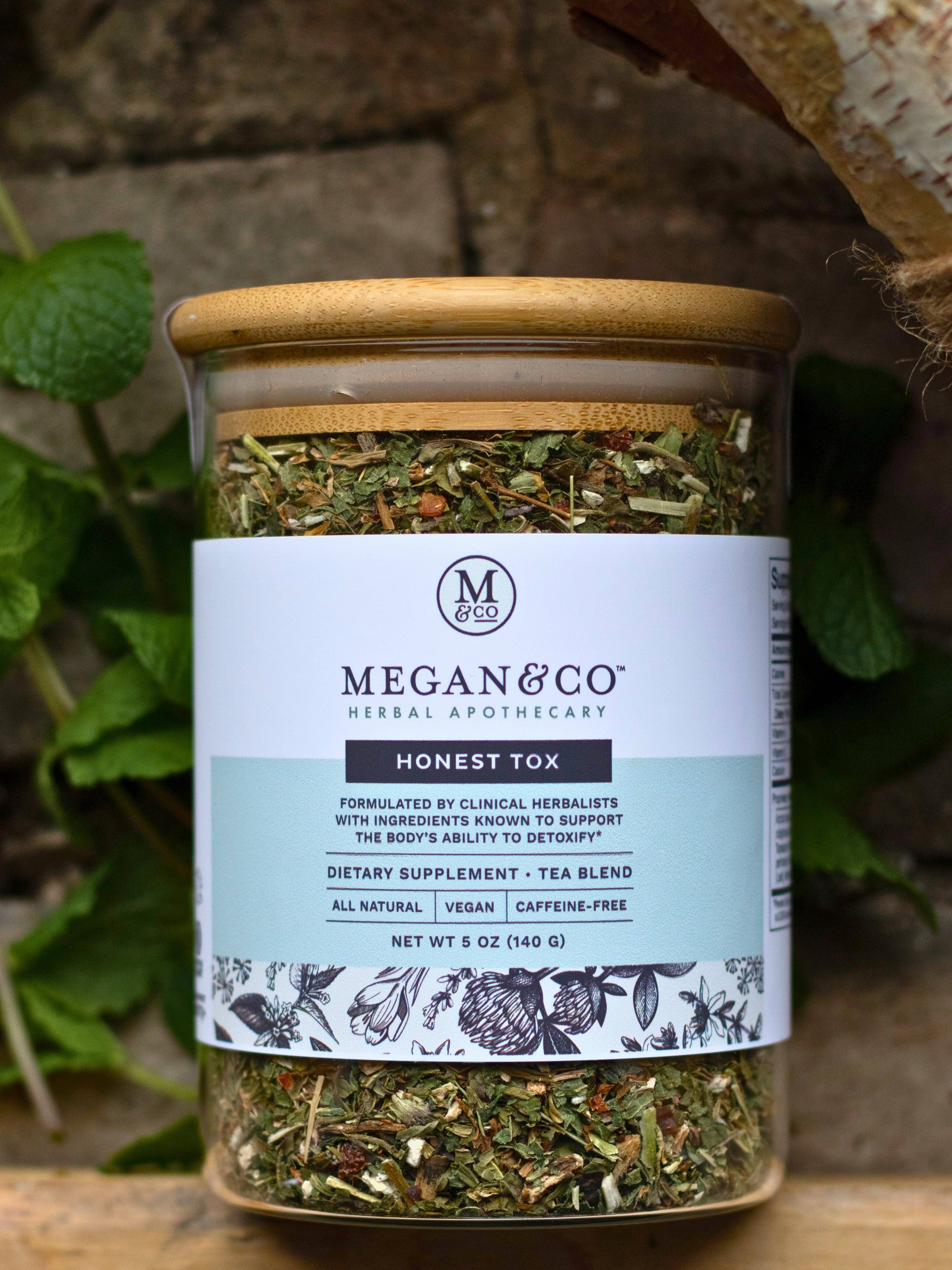 MEGAN & CO. Herbal Apothecary - Wholesale Health/Detox Tea - Honest Tox Tea Blend (140g) – Cleansing + Detoxifying1