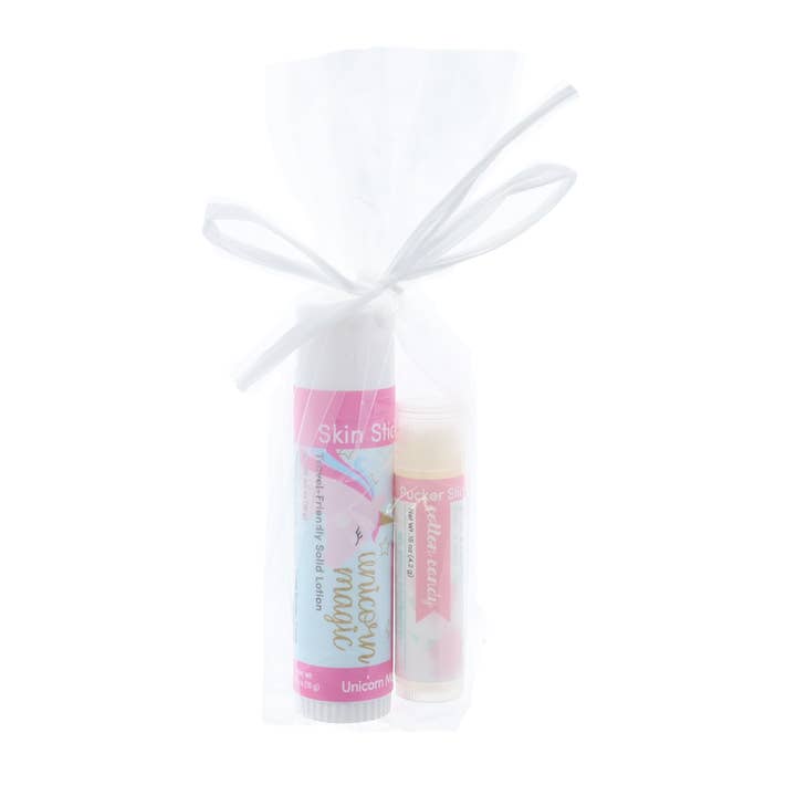 Unicorn Magic Skin Stick & Pucker Stick Bundle | Gift Set | Kid's Valentine’s Day Gift for wholesale by Rinse Bath Body Inc