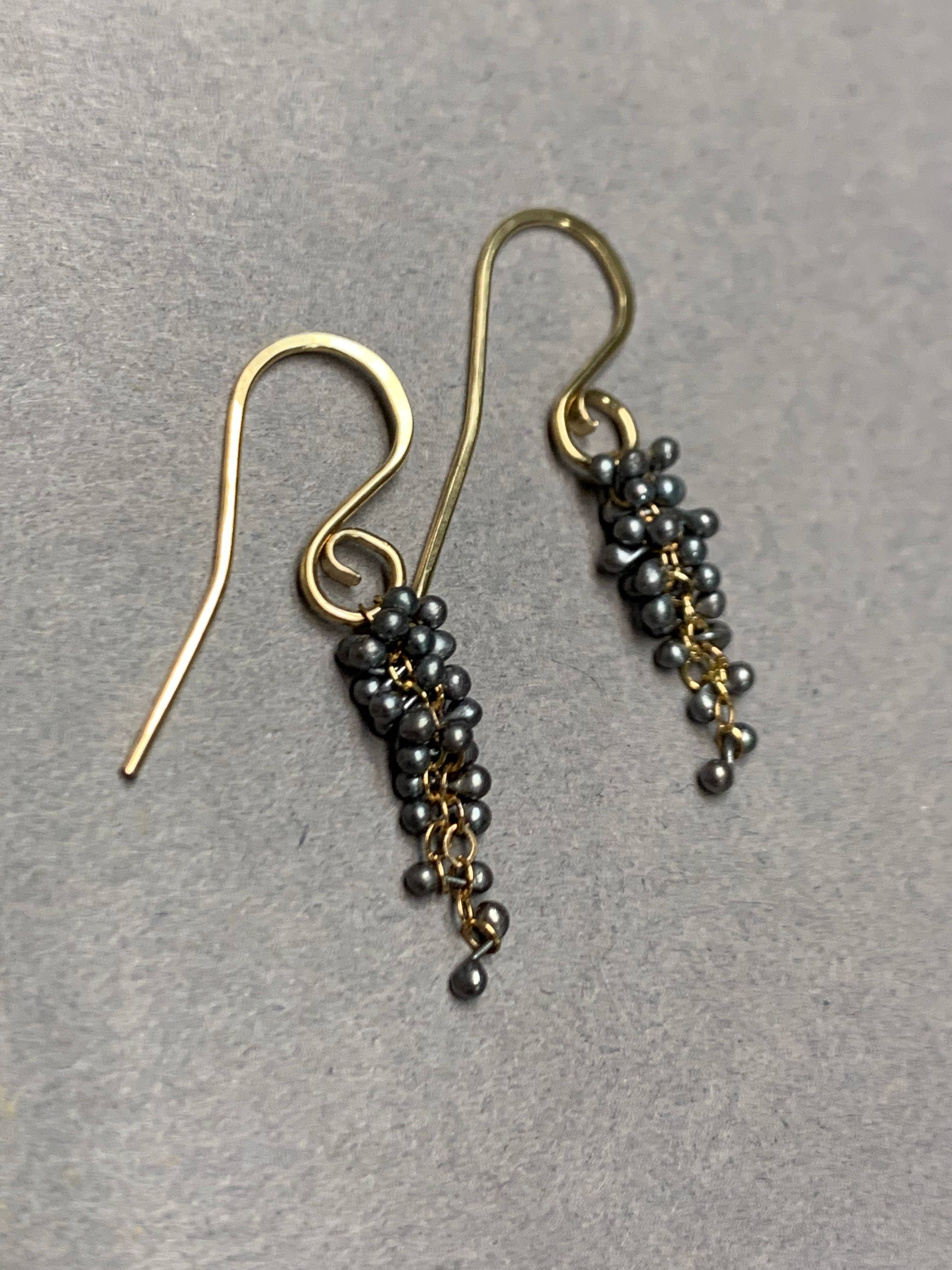 YedOmi Jewelry - Wholesale Dangle Earrings - Wisteria Caviar Earrings-Small4