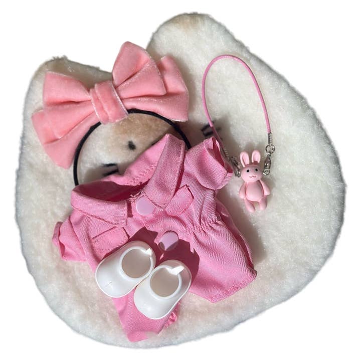 Pink Overall Headwear Pendant Shoes Dress Up Changeable Costume for wholesale on Faire1