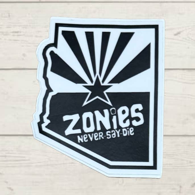"Zonies" Arizona State Klistermærke for engroshandel hos Cardinal Souvenirs