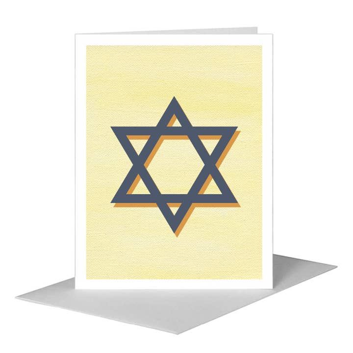 Davidstern, Grußkarte (#8028AG) für den Großhandel von Printed Canvas