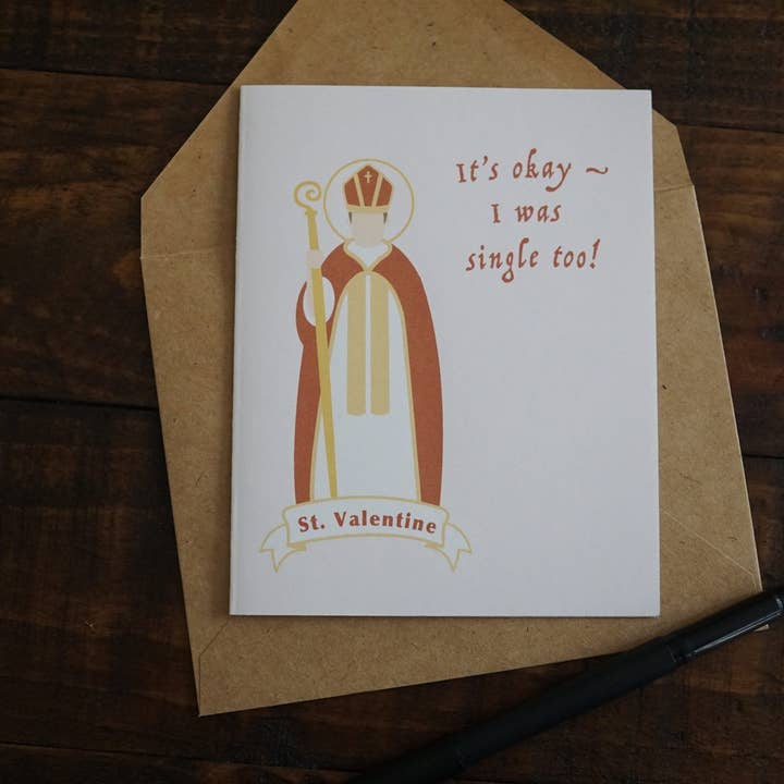 Sint Valentijnssingles | Katholieke Valentijnsdagkaart voor wholesale door Catholic Card Co.