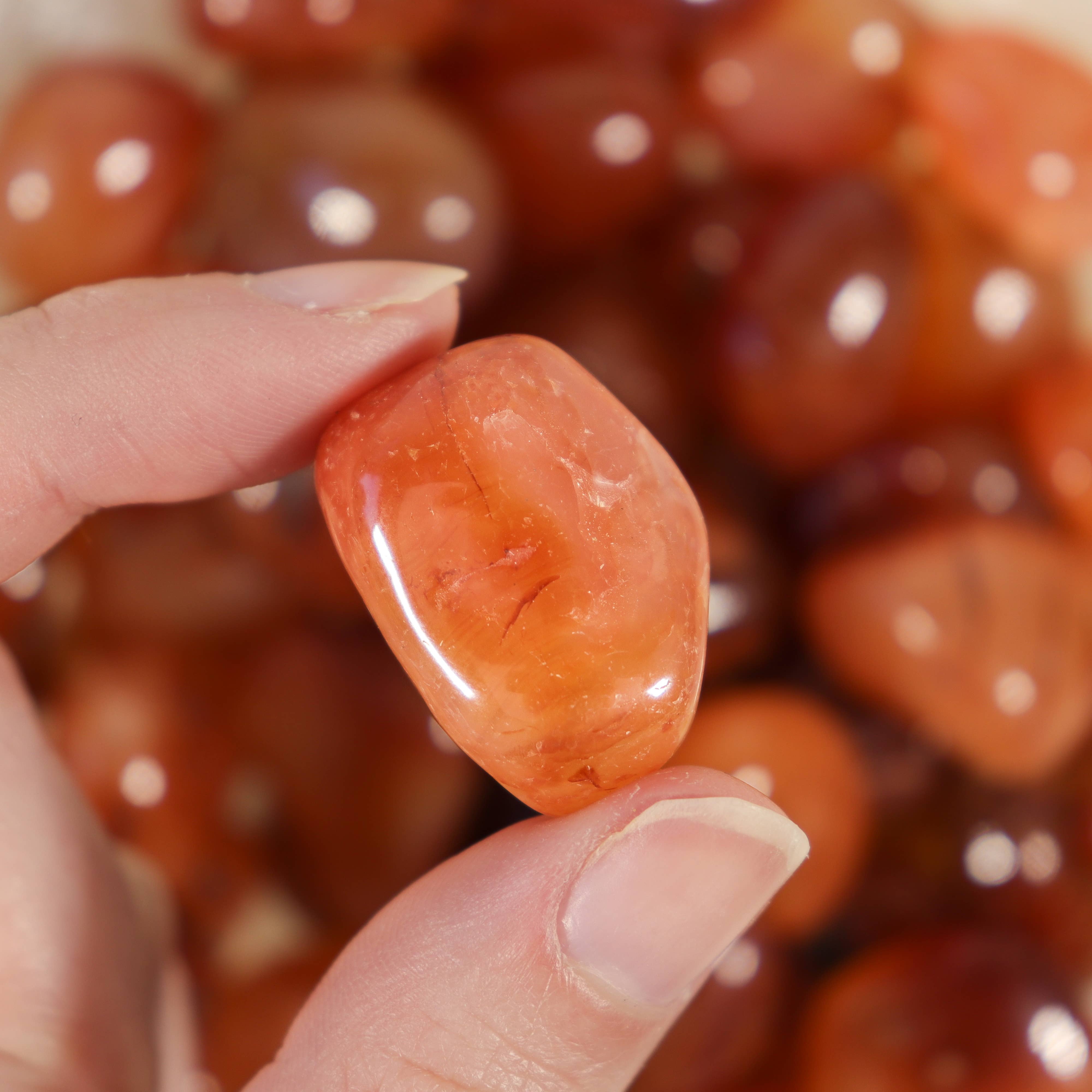 Natures Artifacts Inc - Wholesale Spiritual Stone/Crystal - 1 lb. Carnelian Tumbled Stones (Grade A)6