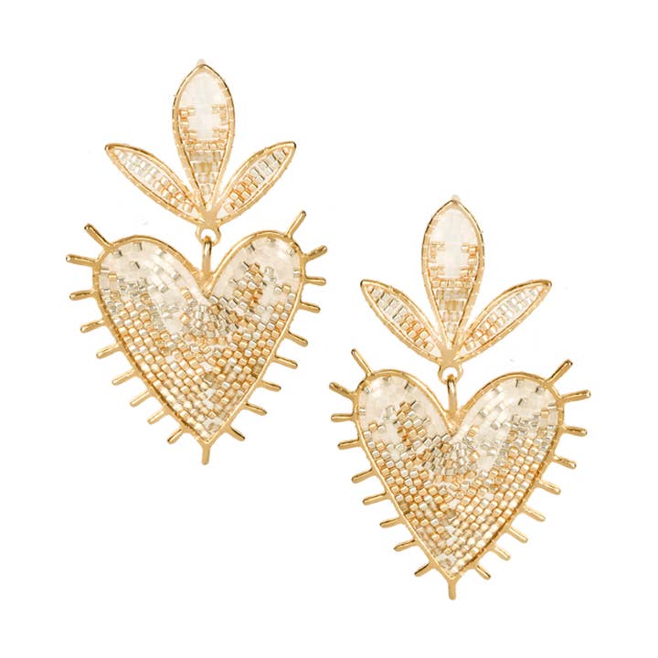 Mystic Heart øreringe i elfenben for engroshandel hos Mishky