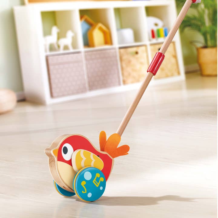 Hape Toys - Wholesale Musical Toy - Kids & Baby - Hape Lilly Musical Push Along - Wooden Bird Toy for Toddlers