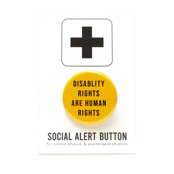 Word For Word Factory - Wholesale Lapel Pin/Button - DISABILITY RIGHTS Pin 1.25" Button Disability Human Rights