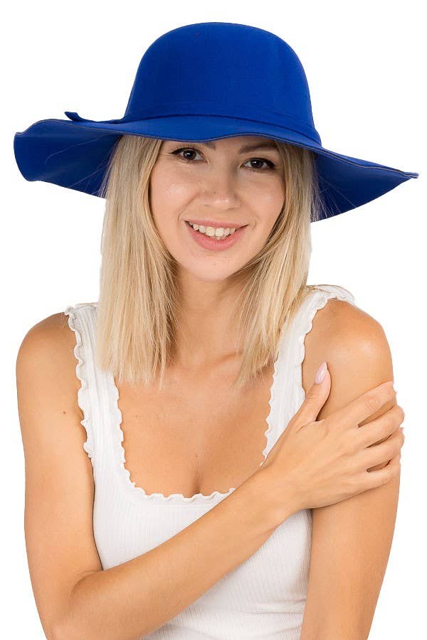 Cap Zone - Wholesale Fedora - Women's - Floppy Sun Hat with Bowknot Wide Brim Felt Hat5