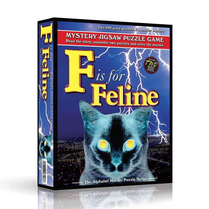 F is for Feline Alphabet Mystery Puzzles (2) 500 pieces for wholesale by Wood Expressions