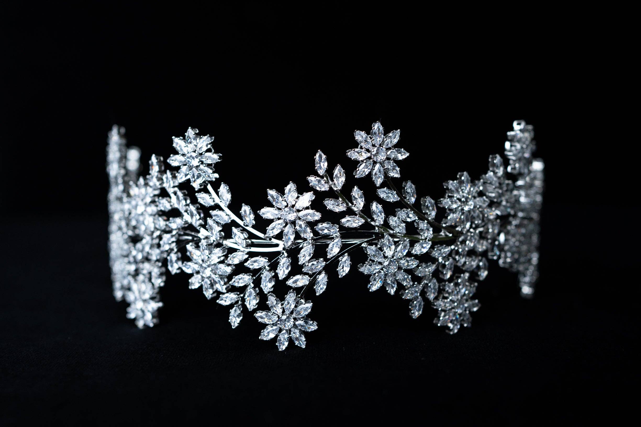 Brides and Belts - Wholesale Tiara - Women's - Irina Cubic Zirconia Silver Wedding Tiara1