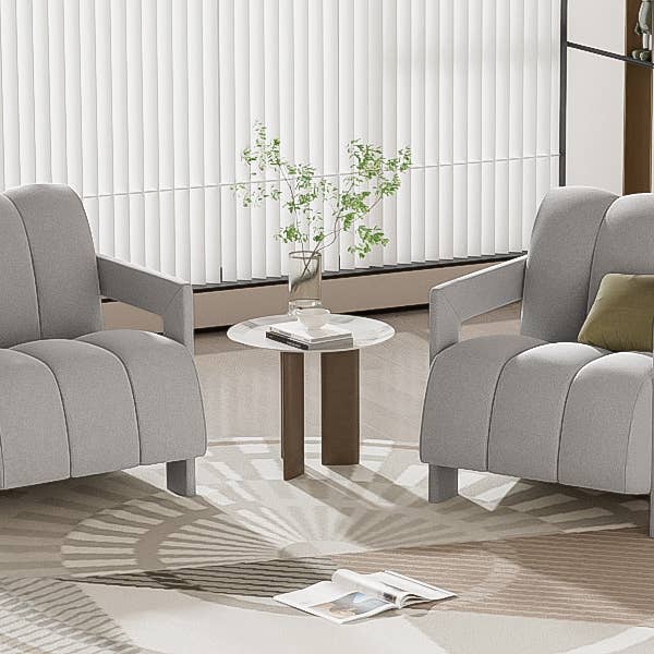 39F Inc. - Wholesale Chair - U-Can 26.3'' Modern Minimalist Leisure Armchair, Armchair with L-shaped Armrests and Polyester Fabric for Living Room5