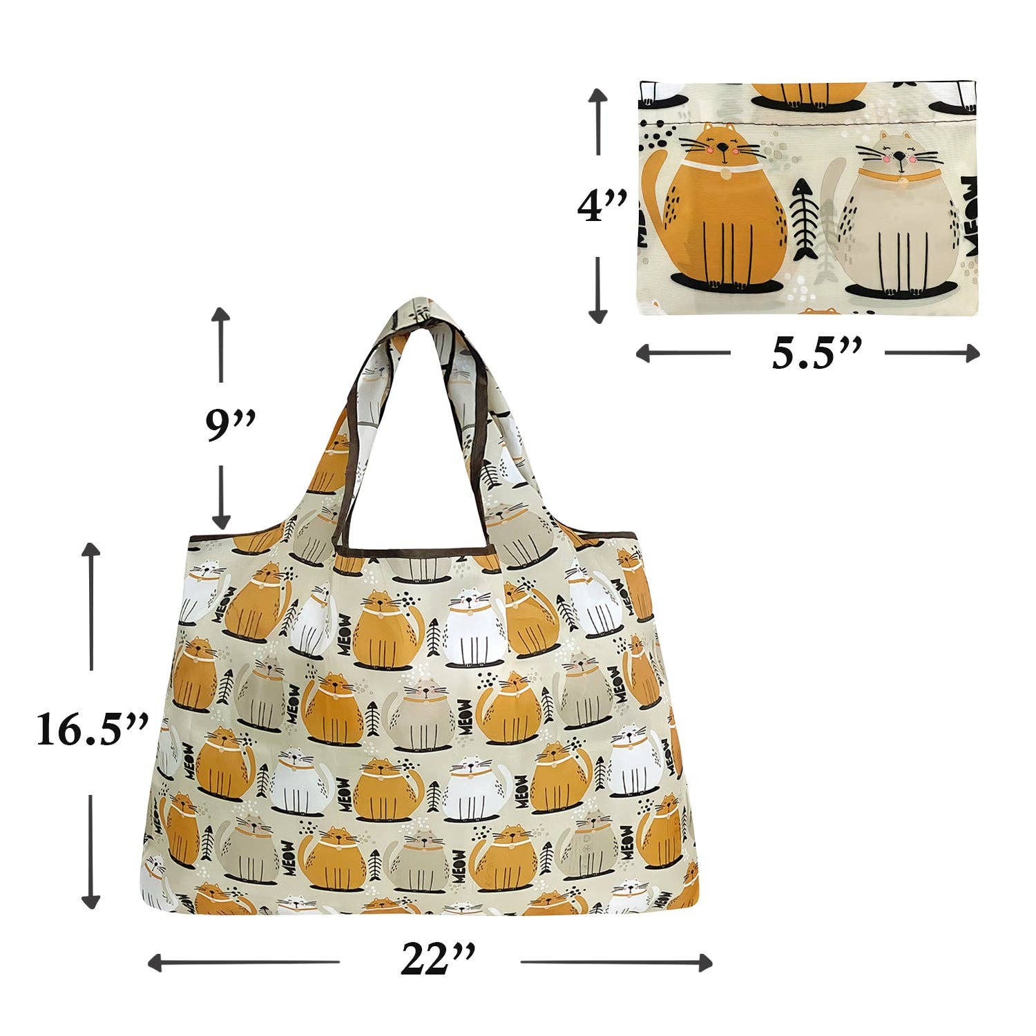 Wrapables.com - Vente Sacs de course/à provisions - Grand sac à provisions réutilisable en nylon écologique Wrapables6