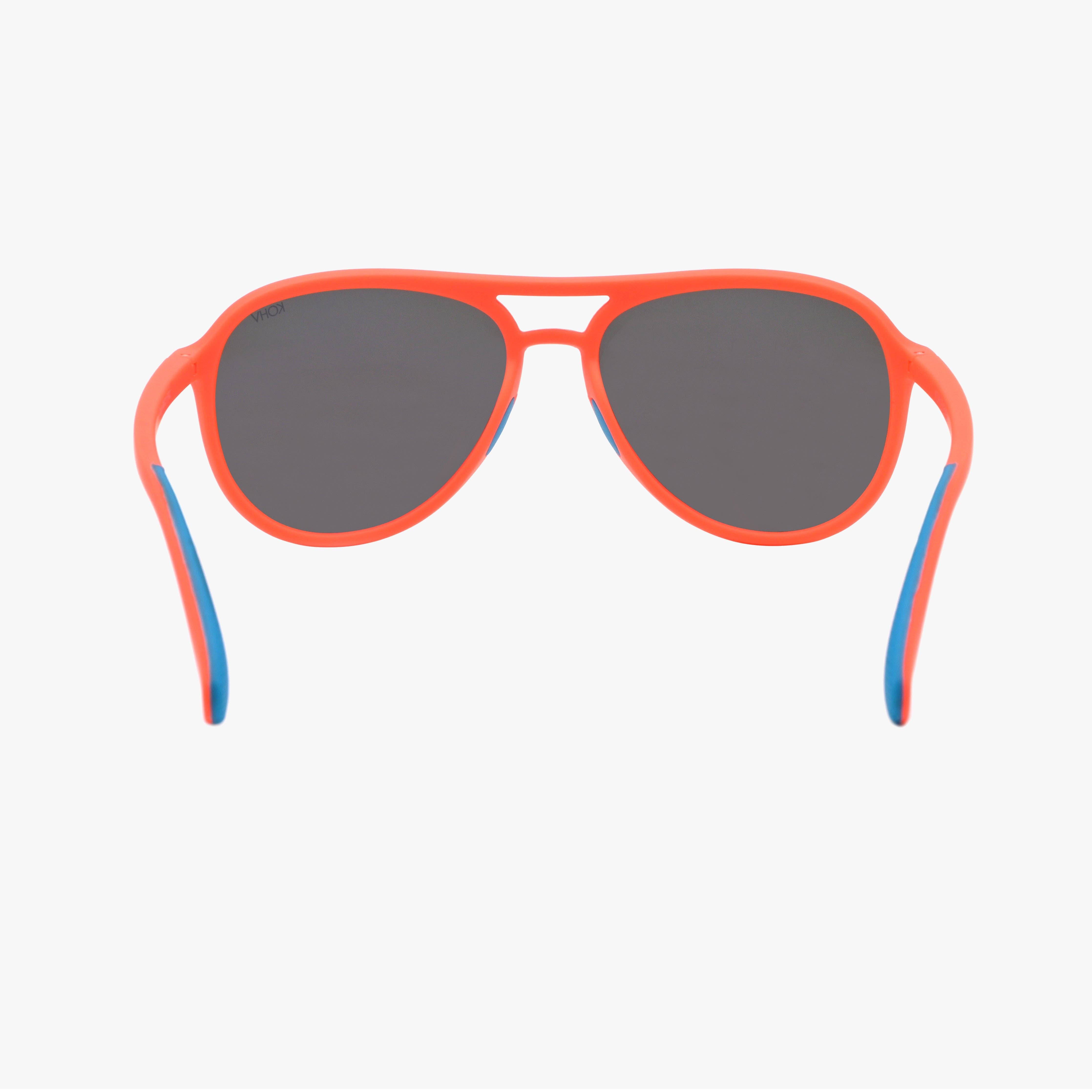 Kohv Eyewear - Wholesale Sunglasses - Unisex - DASH MANGO Polarized Active Soft Rubber Aviator Sunglasses4