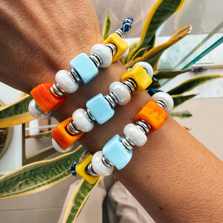 Goupi - Venta al por mayor Pulsera de cuentas - Pulseras de bandana de verano con dijes dorados y plateados7