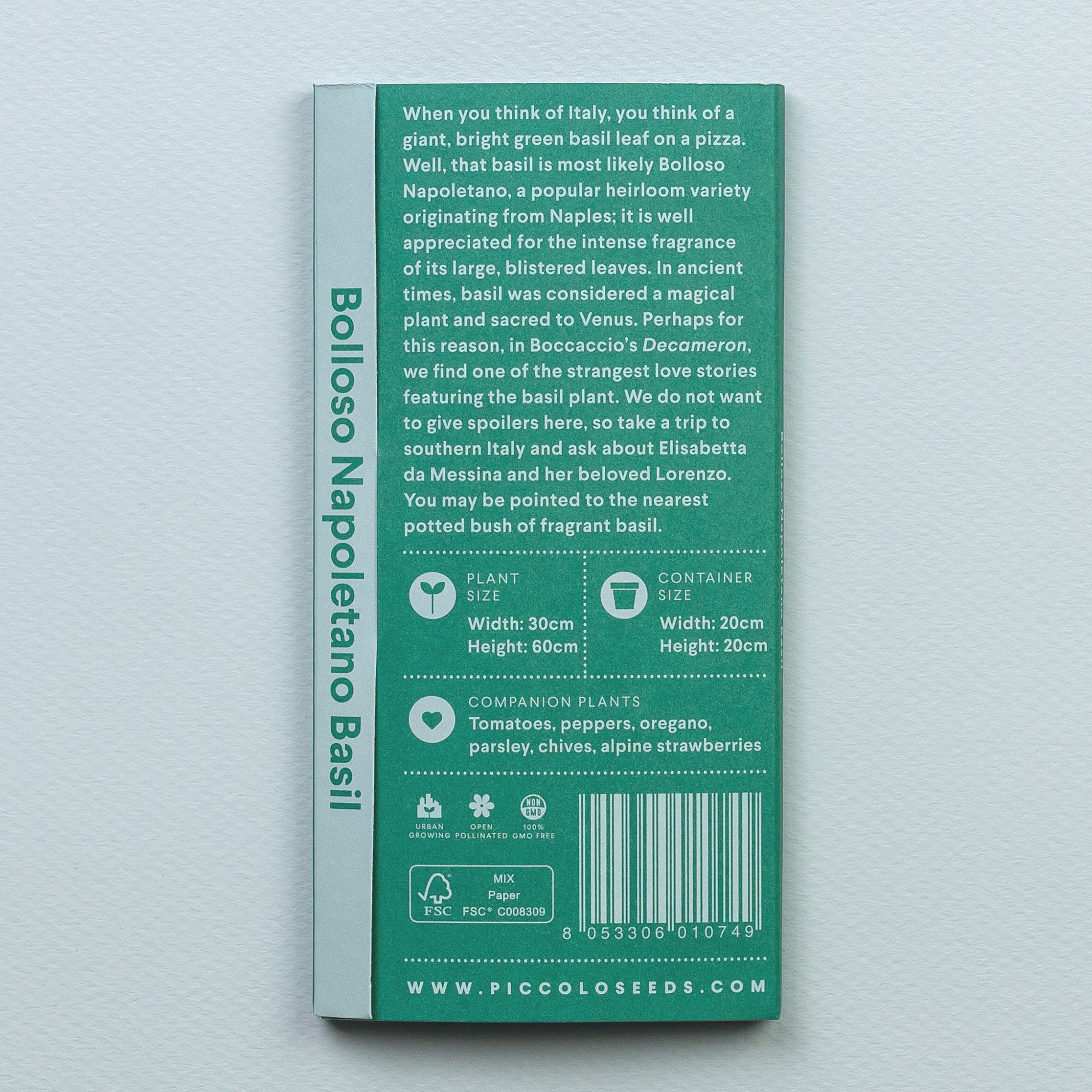 Piccolo Seeds - Wholesale Plant Seeds - Basil Bolloso Napoletano2