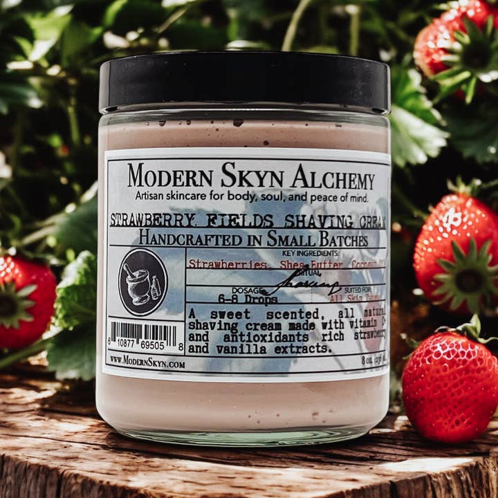 Modern Skyn Alchemy LLC. - Wholesale Shaving Cream - Strawberry Fields Shaving Cream