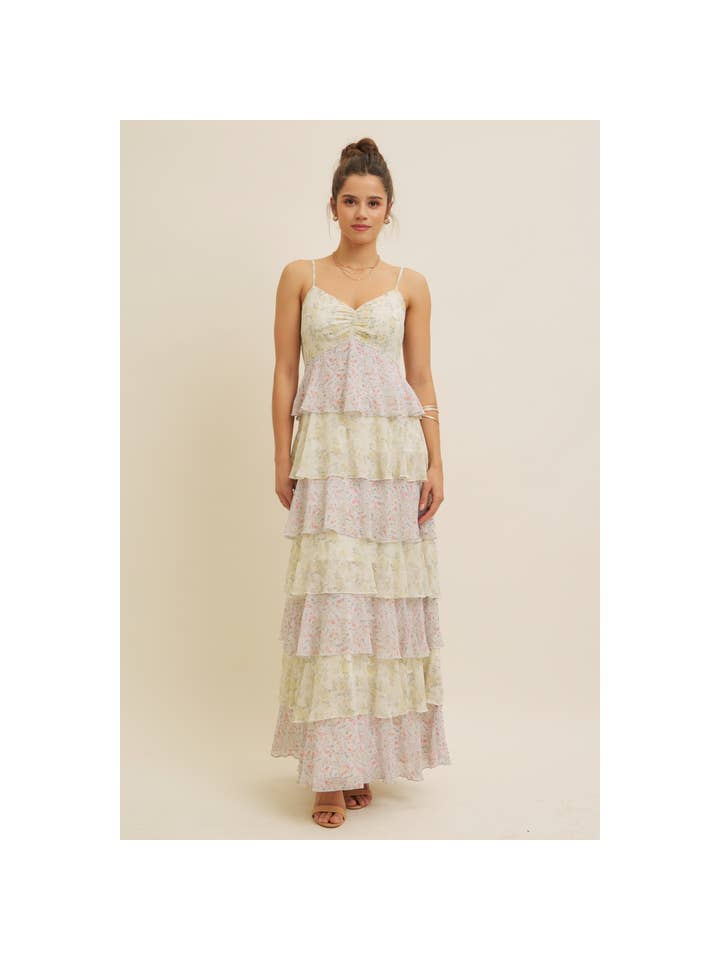 in february - Wholesale Dress - Women's - DEFINITION OF SEASONLESS FEMINITY FLORAL TIERED MAXI DRESS23
