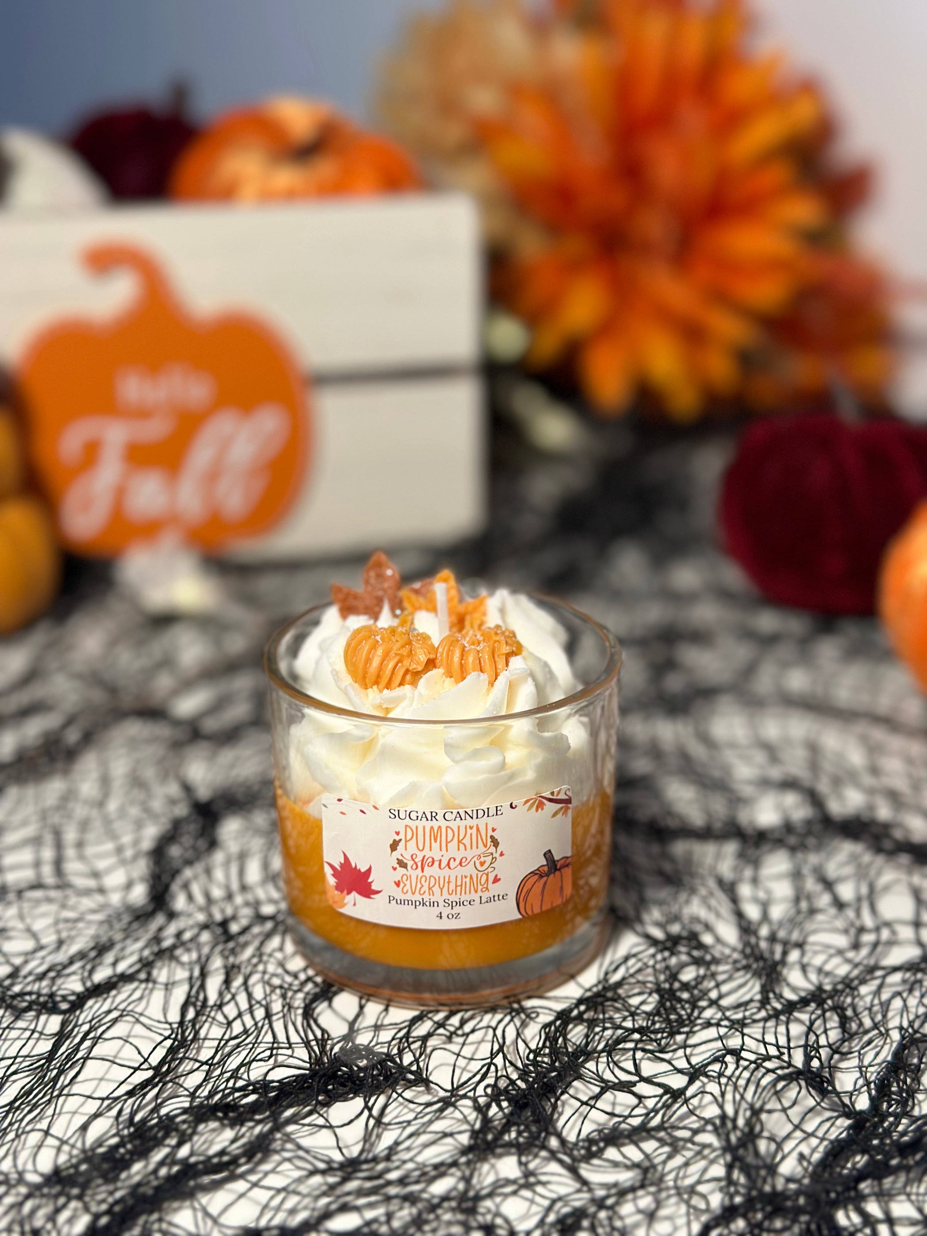 Sugar Candle - Wholesale Jar/Filled Candle - Pumpkin Spice Latte Candle – pumpkin scented fall candle 3