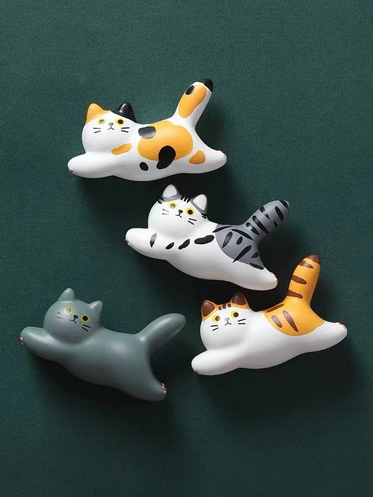 Gohobi （We cover U.S. import duties） - Venta al por mayor Imanes - Imán para refrigerador con adorno de gato de cerámica hecho a mano Gohobi22