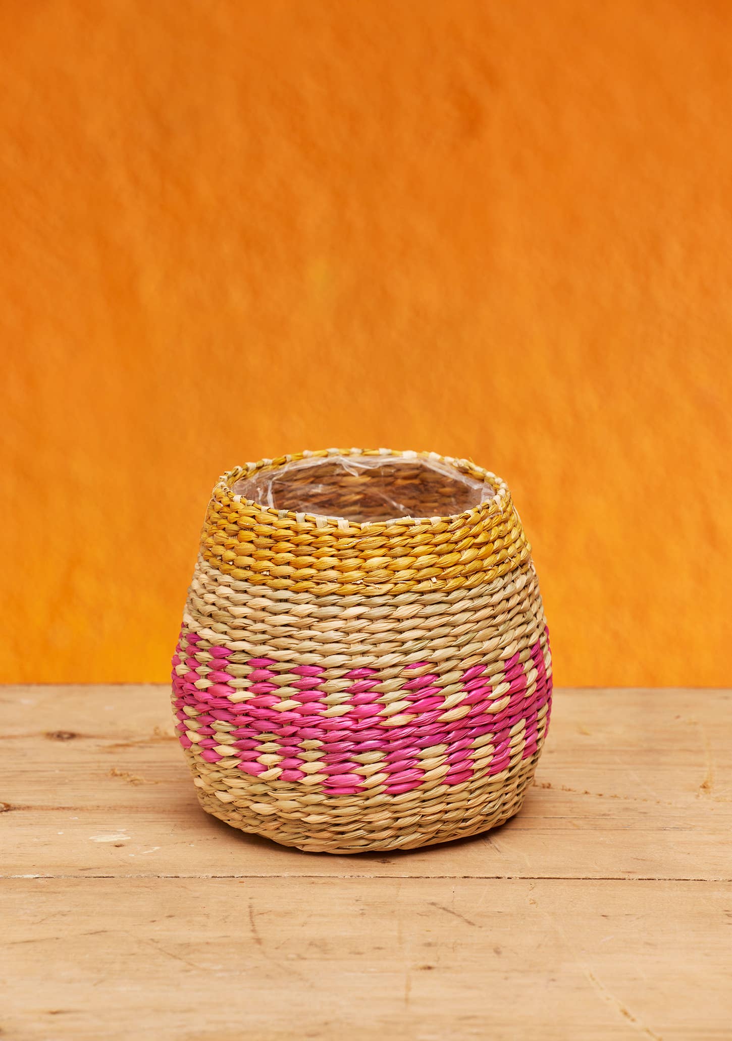 Namaste – wholesale Plant pot – Stripe Seagrass Planter Set2