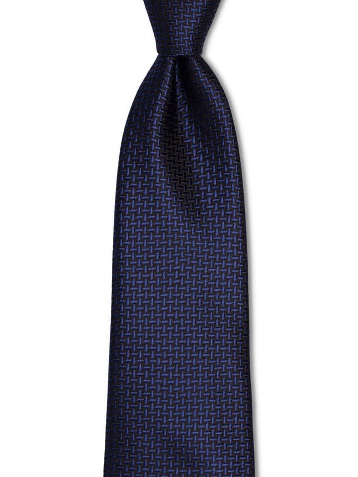 Navy Lattice Traditional Tie for wholesale by GoTie