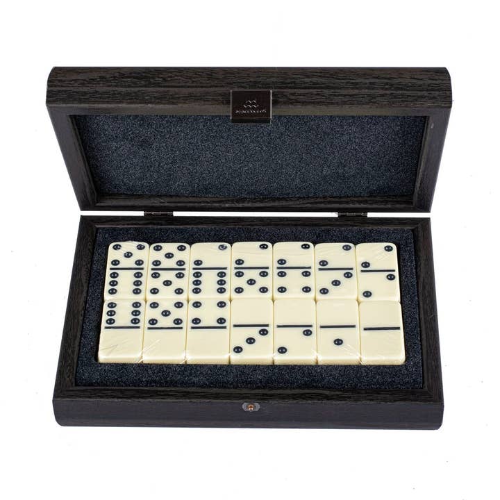 Cardshouse - Wholesale Dominoes - Luxury Domino Set in Black Wooden Replica Case (M size)0