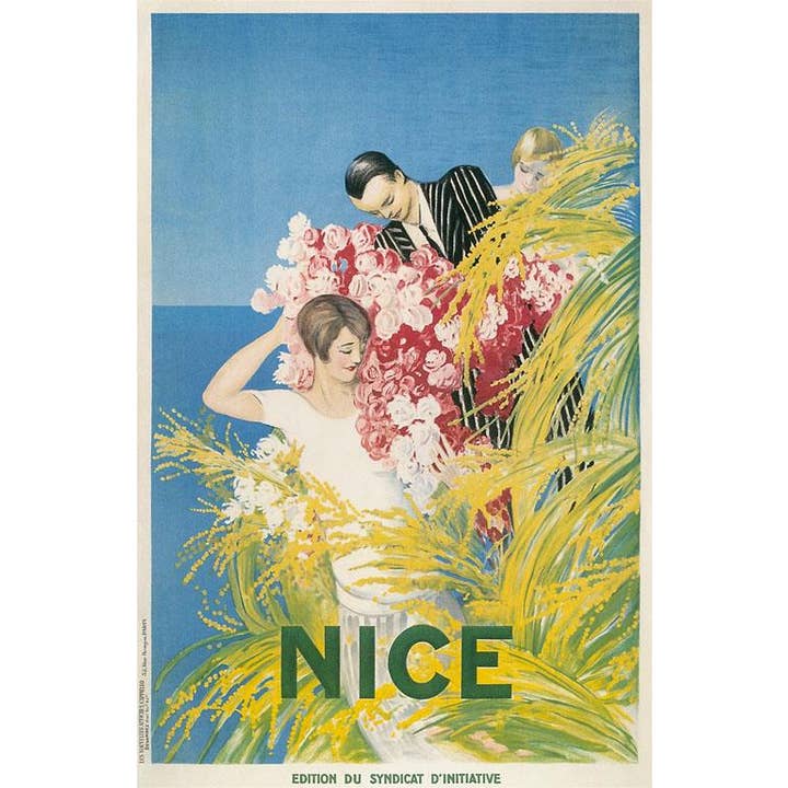 Cartolina FF-199 Poster di Viaggio per Nizza, Francia per la vendita all'ingrosso da parte di Found Image Press