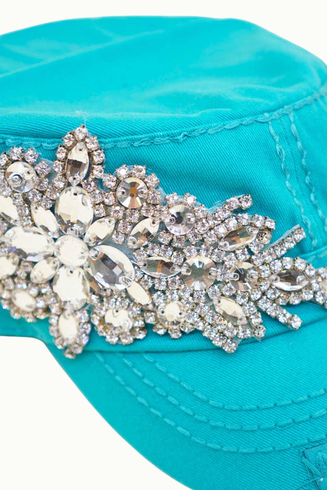 Olive & Pique - Wholesale Honkbalpet - Dames - Abstracte, met juwelen versierde Bling Glitz cadet-pet, verstelbaar6