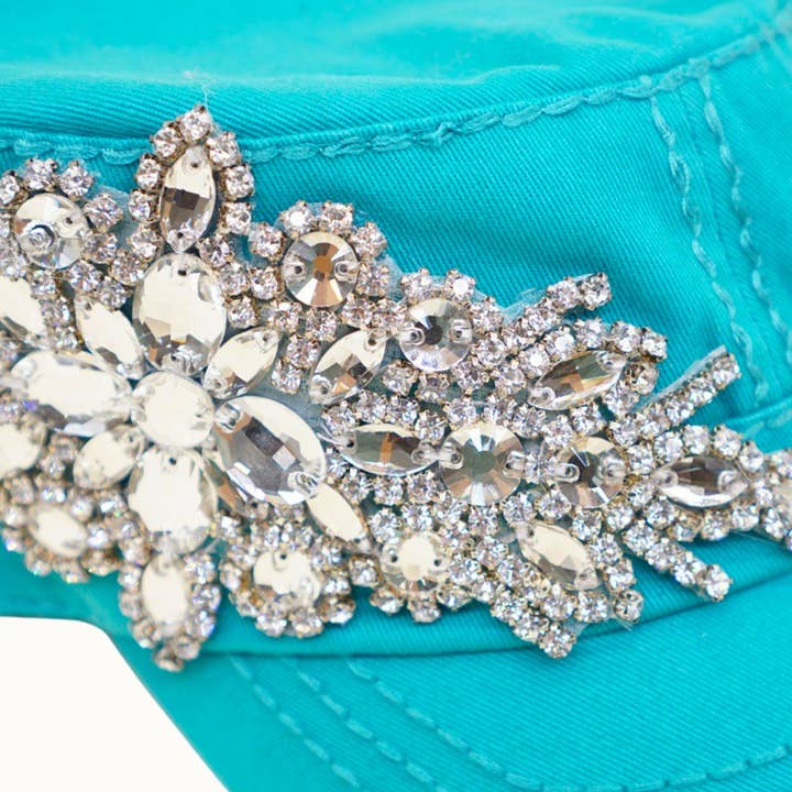 Olive & Pique - Wholesale Honkbalpet - Dames - Abstracte, met juwelen versierde Bling Glitz cadet-pet, verstelbaar6