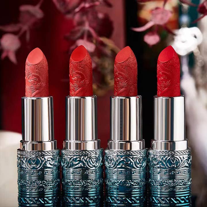 Luxus-Matter Lippenstift – Grün & Silber Edition ★ ★ ★ ★ ★ für den Großhandel von NVDC Beauty