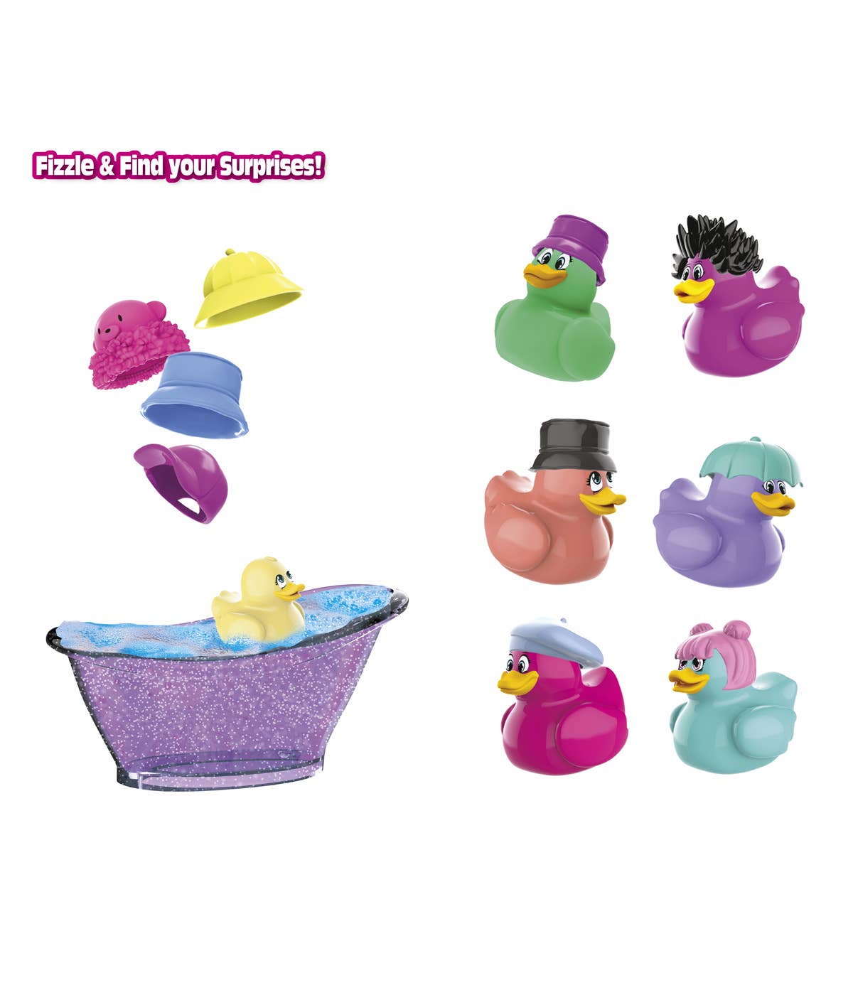 Joy Toy - Wholesale Badspeelgoed - Baby - Teeny Weeny Duckeez badpakket met badeendje en verrassingsbadbom1