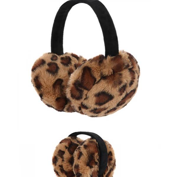 Cap Zone - Wholesale Earwarmers/Ear Muffs - Women's - Fuzzy Soft Leopard Ear Muffs0