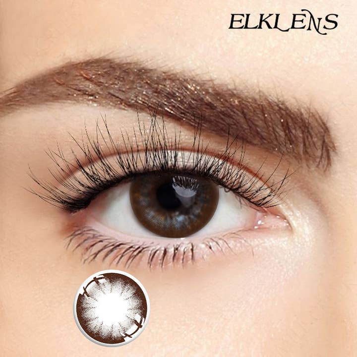 ELKLENS - Wholesale Contact Lenses - ELKLENS Big Eyes Brown Prescription Colored Contact Lenses1
