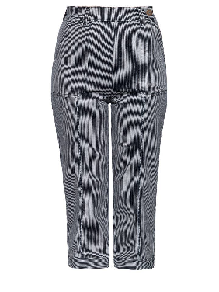 KING KEROSIN - Wholesale Pants - Women's - High-waist capri pants in authentic vintage look