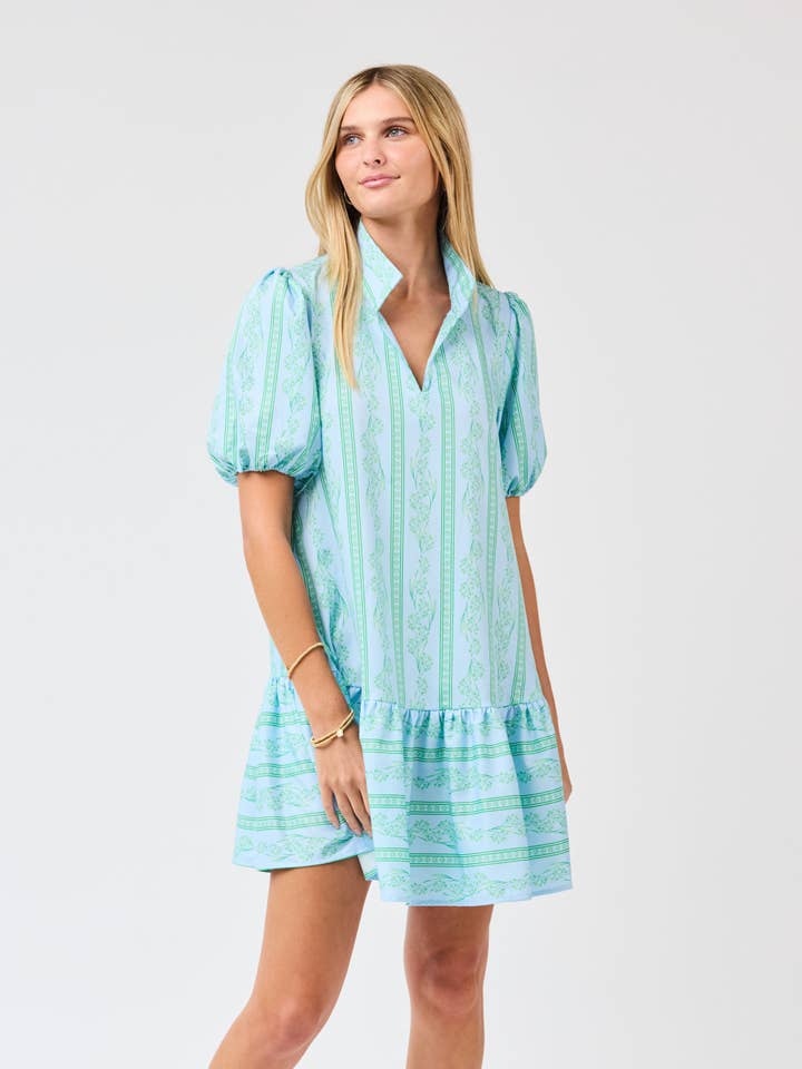 Nancy Dress | Garden Lace Green for wholesale by Mary Square