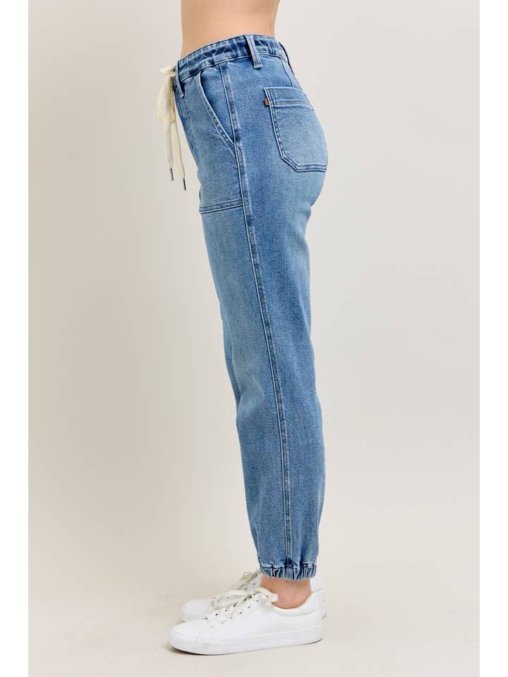 MD High Waisted Denim Jogger for wholesale on Faire6
