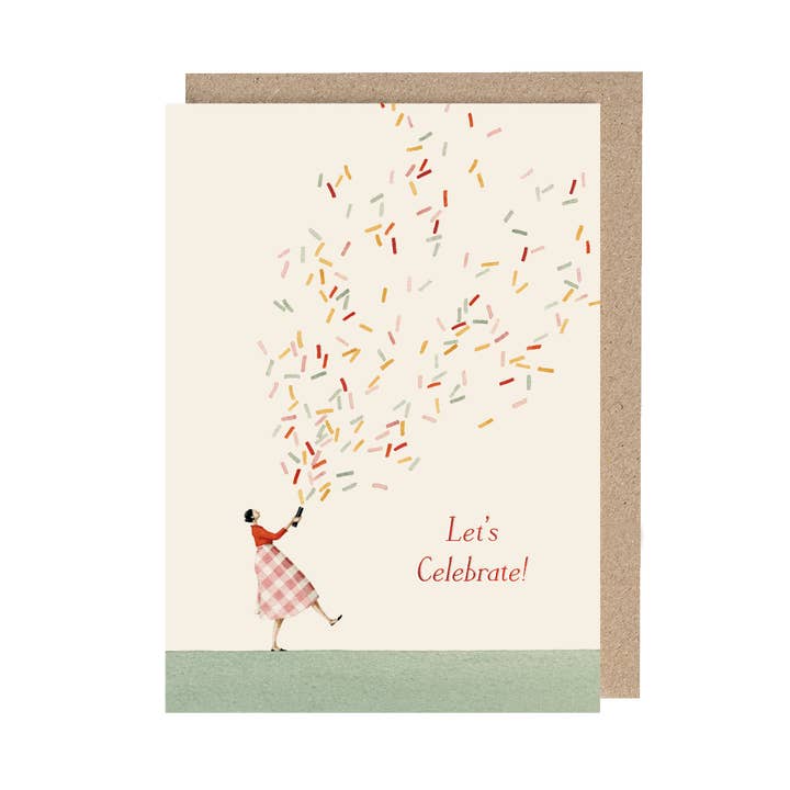 Glitter Bomb Girl (Let's Celebrate) Card for wholesale by Hester & Cook - Stationery