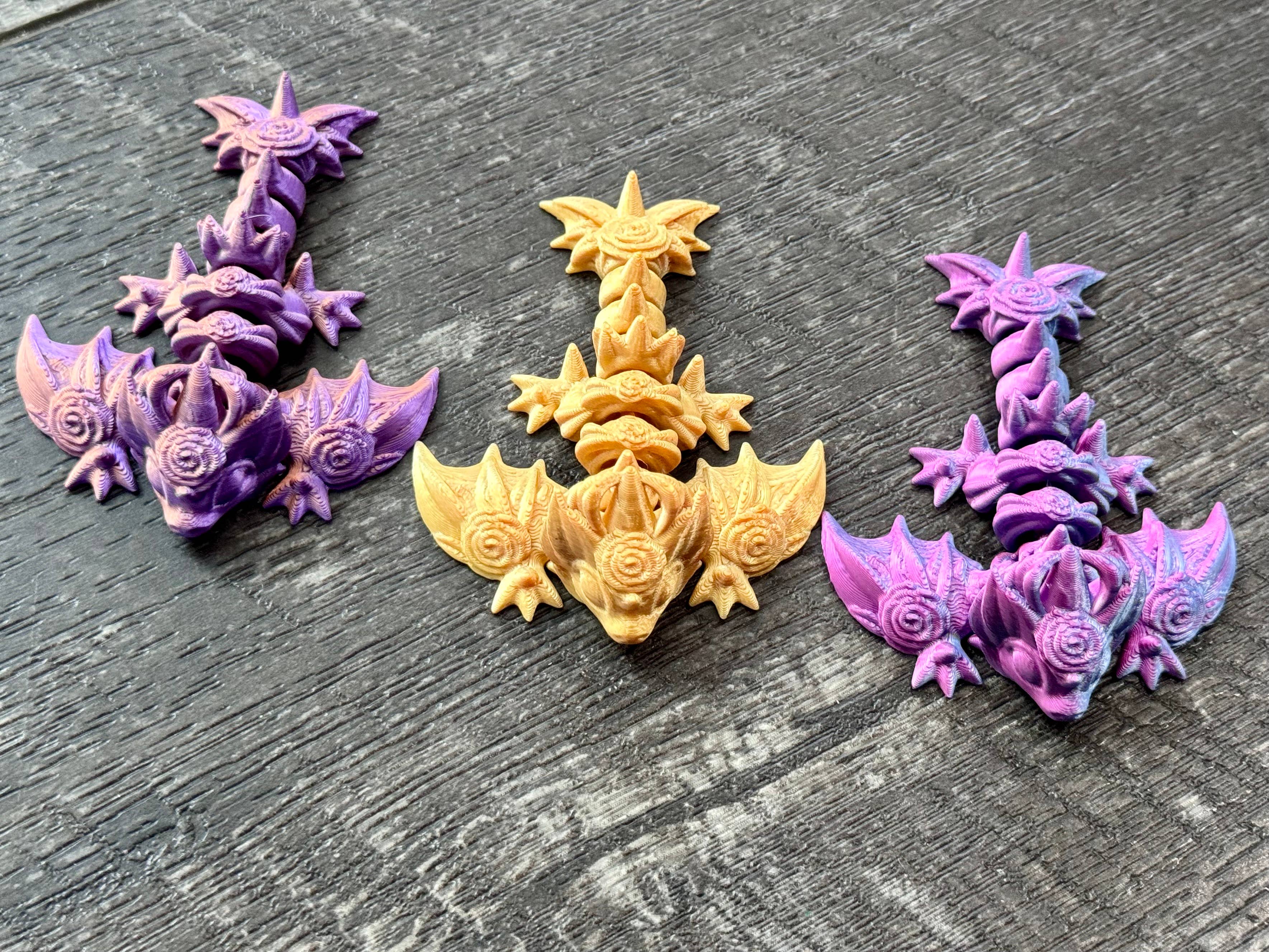 LNZ Custom Design - Vendita all'ingrosso Giocattolo fidget - Bambini - Confezione da 5 Wyvern Variety - Wyvern Dragons stampati in 3D13