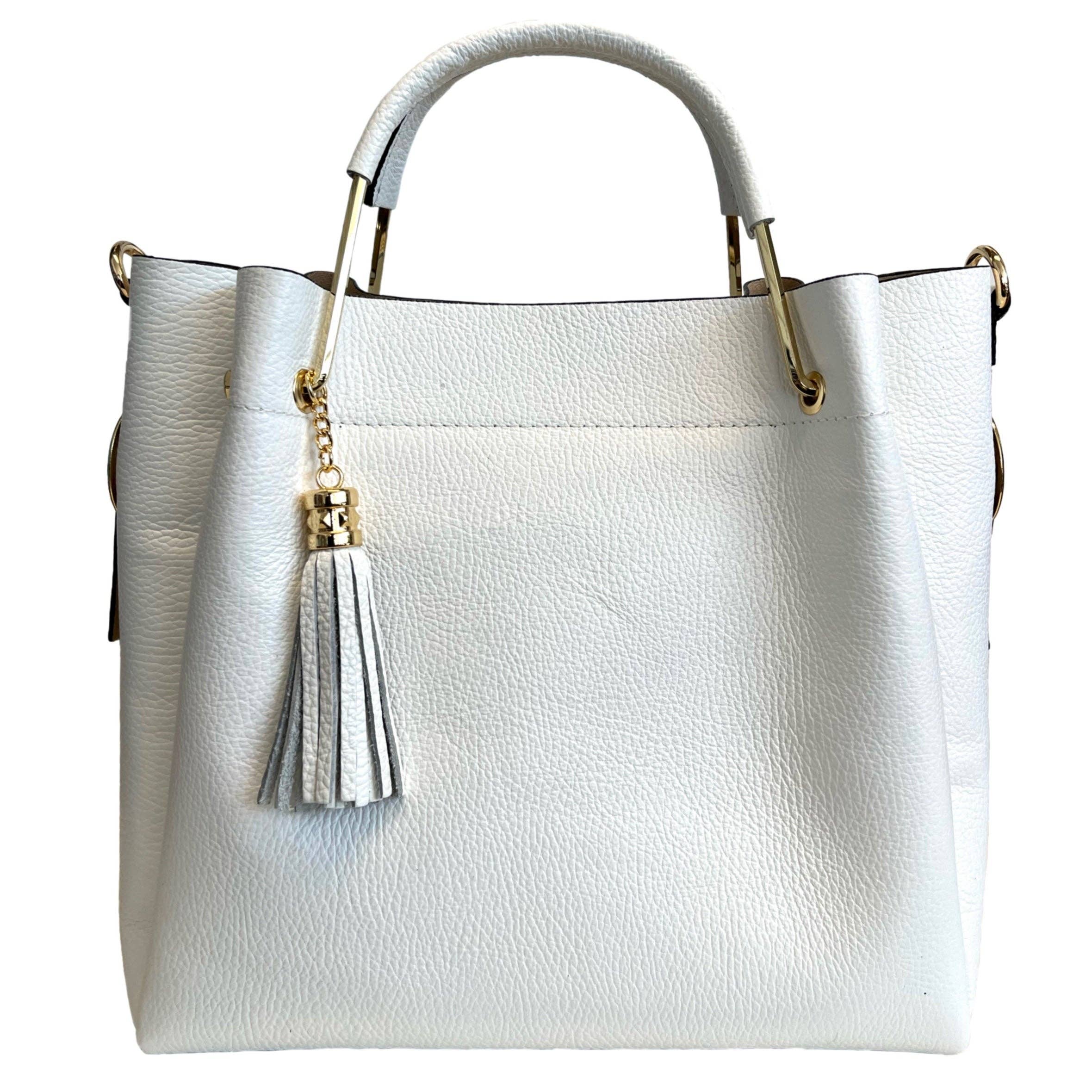 MODARNO – wholesale Top handle bag – women's – Modarno Women's Bucket Bag in Genuine Leather + Inner Bag mo20