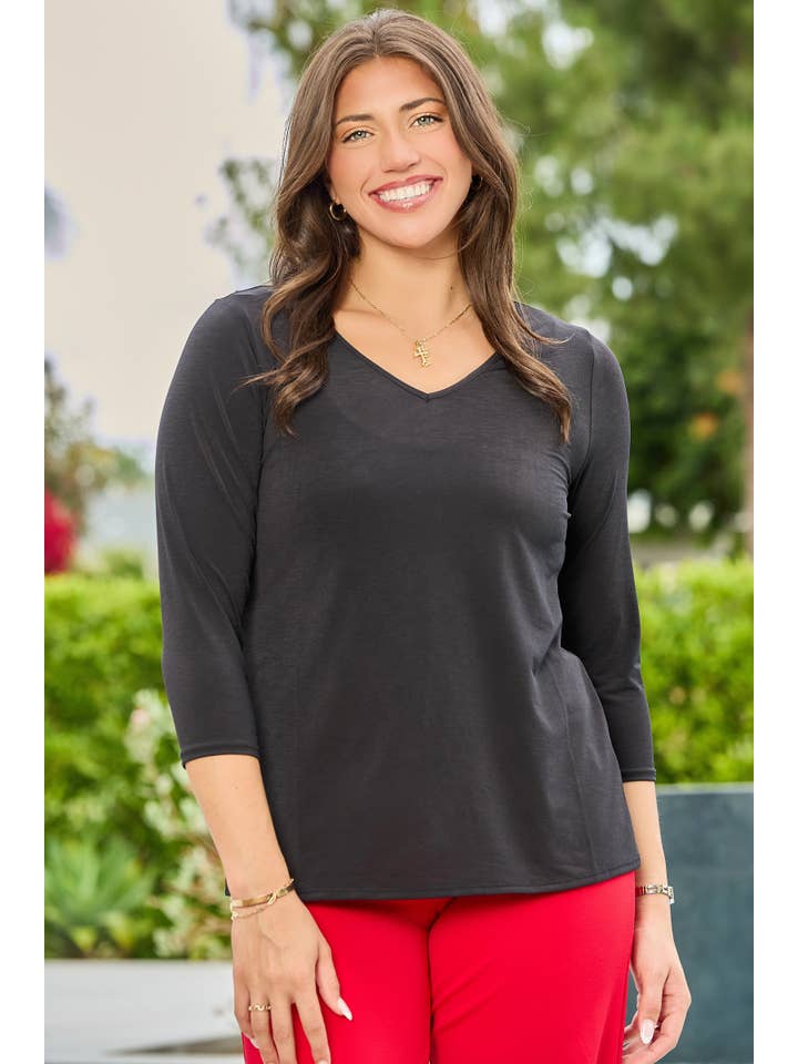 Dear Scarlett - Wholesale T-Shirt - Women's - Our signature classic v-neck poly bled CL-VNECK