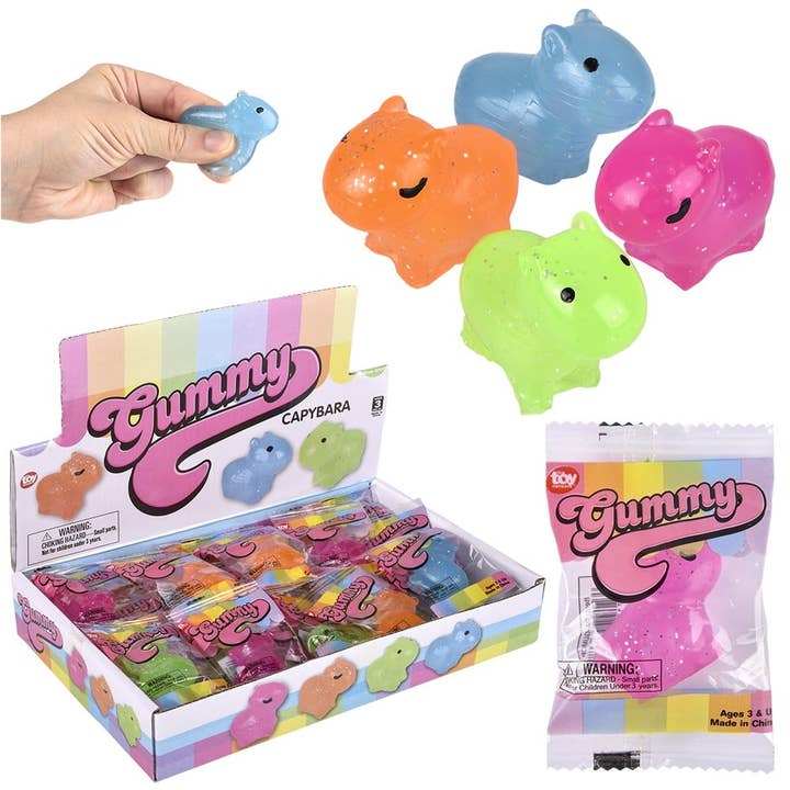 La Luna Bella - Toys - Wholesale Squishy Toy - Kids & Baby - 1.5" Gummy Capybara Character LLB Squishy Toys