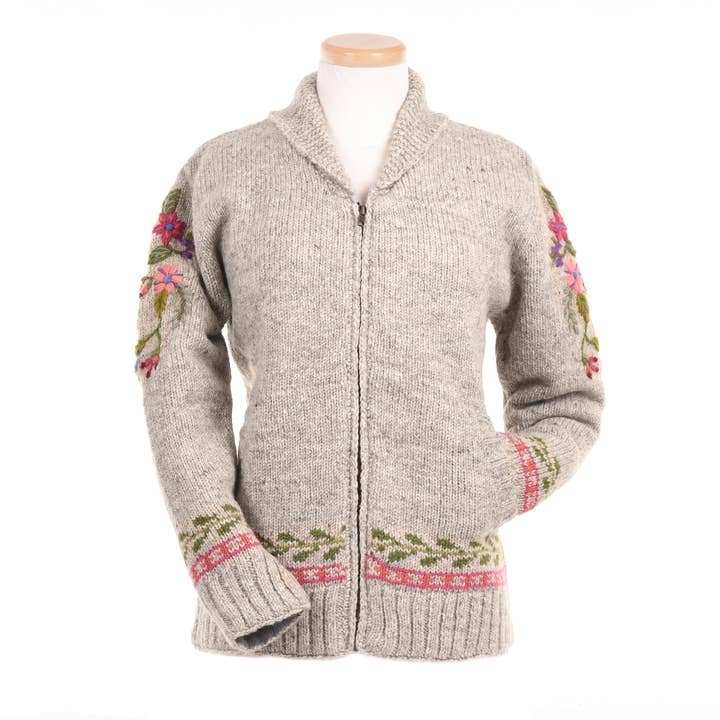 Lost Horizons Knitwear - Wholesale Knit Sweater - Women's - Hartley Knit Sweater with Floral Antler Design