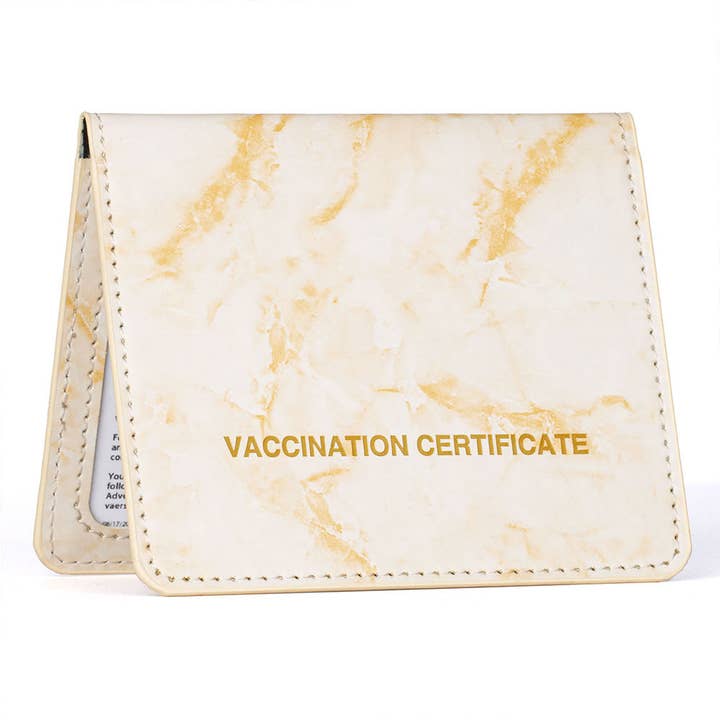 Ole - Wholesale Card Holder - Women's - Marbling Vaccine Card Holder HB159035